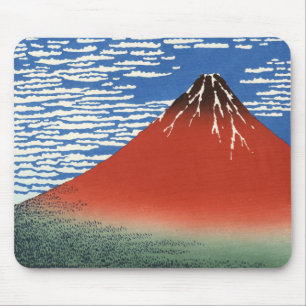 Südwind-Raum-Himmel, rotes Fuji, Katsushika Mousepad