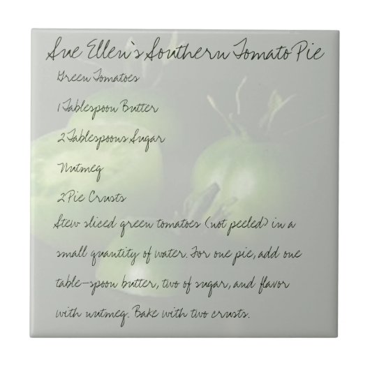 Sue Ellens südliche Tomate-Torte Fliese (Vorderseite)