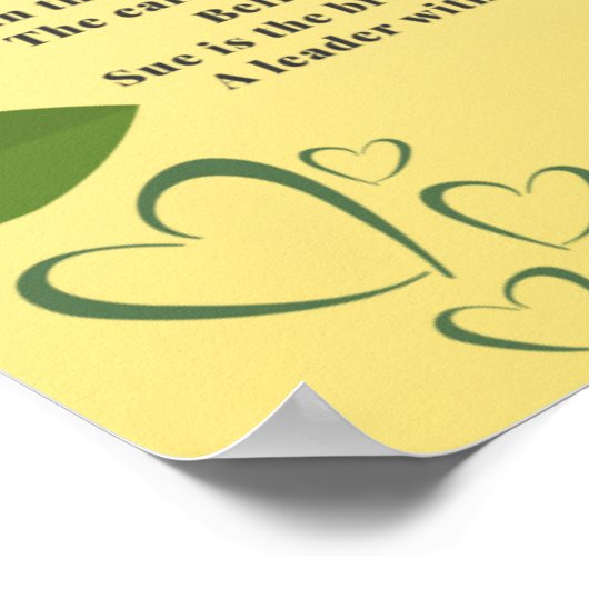 "Sue"-Gedicht Poster (Ecke)