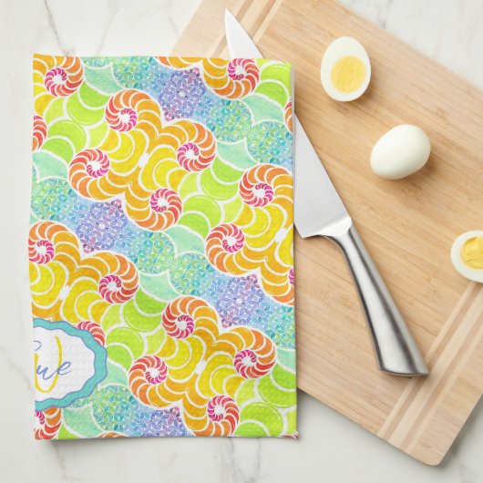 Sue Mosaic Kitchen Towel Geschirrtuch (Viertel Falte)