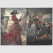 Sue Steampunk & Western Lady Seidenpapier (Vorderseite)