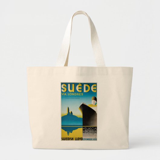 Süede via Londres Jumbo Stoffbeutel (Vorne)