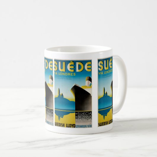 Süede via Londres Kaffeetasse (VorderseiteRechts)