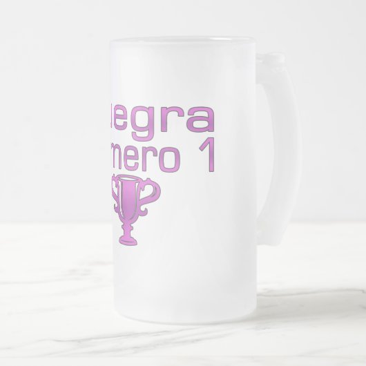 Suegra Número 1 Mattglas Bierglas (VorderseiteRechts)