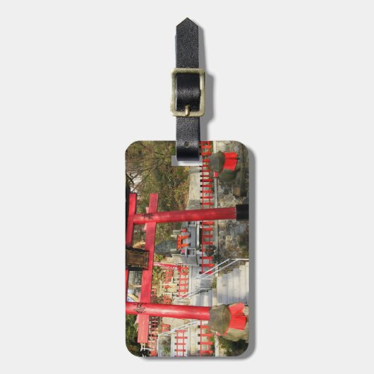 Suehiro Ogami Shrine (Fortune Frog Shrine) Gepäckanhänger (Vorderseite vertikal)