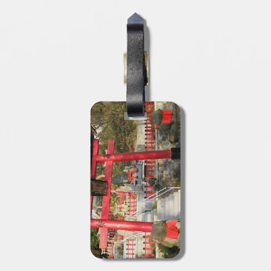 Suehiro Ogami Shrine (Fortune Frog Shrine) Gepäckanhänger (Rückseite vertikal)