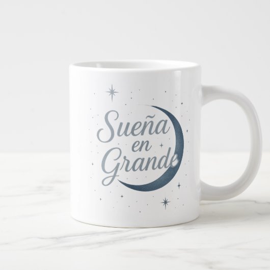 Sueña en Grande ✨ | Silver Moon Design Jumbo-Tasse (Rechts)