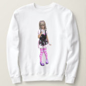 Suéter garota pensando sweatshirt (Design vorne)