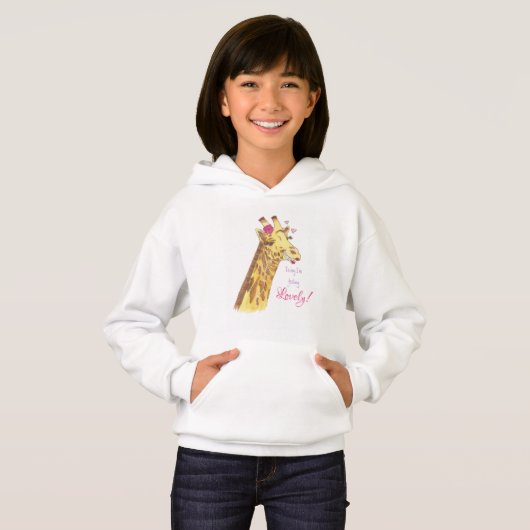 Suéter Moletom Infantil Engraçada Girafa Bonita Hoodie (Vorne ganz)