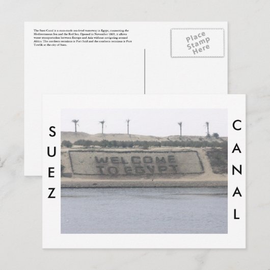 Suez Canal Postcard Postkarte (Vorne/Hinten)