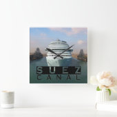 Suez Canal Quadratische Wanduhr (Zuhause)