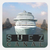 Suez Canal Quadratischer Aufkleber (Vorderseite)