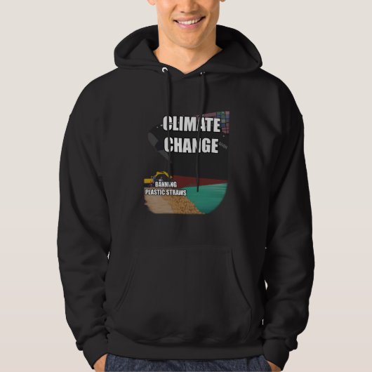 SUEZ Channel Block Meme Climate Conversion Plastic Hoodie (Vorderseite)