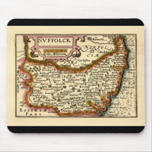 Suffolck Suffolk Landkreis Karte Mousepad