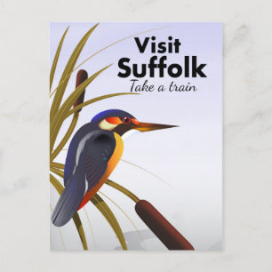 Suffolk England Vintage Reise Kunst Postkarte