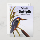 Suffolk England Vintage Travel Art Postkarte (Vorne/Hinten)