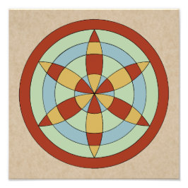 Suffolk Hexafoil (Daisy Wheel), Hexenmark Fotodruck