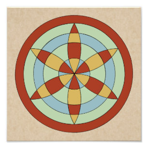 Suffolk Hexafoil (Daisy Wheel), Hexenmark Fotodruck