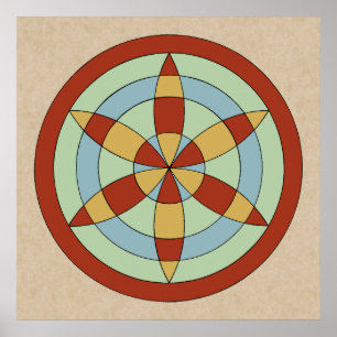 Suffolk Hexafoil (Daisy Wheel), Hexenmark Poster