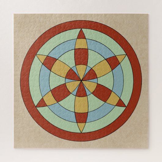 Suffolk Hexafoil (Daisy Wheel), Hexenmark Puzzle (Vertikal)