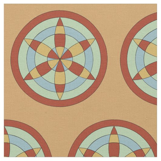 Suffolk Hexafoil (Daisy Wheel), Hexenmark Stoff (Nahaufnahme)