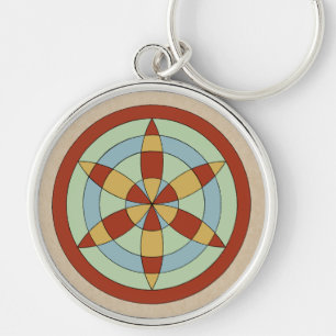Suffolk Hexafoil (Gänseblümchen-Rad) Hexensymbol Schlüsselanhänger