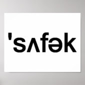 Suffolk Landkreis Long Island Phonetische Rechtsch Poster (Vorne)