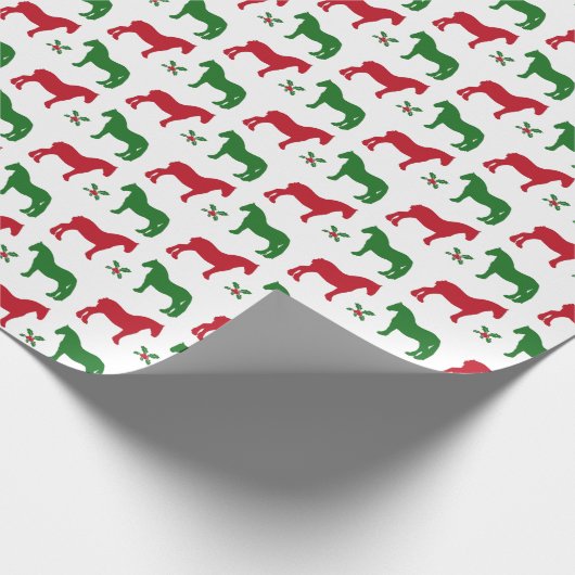Suffolk Punch Holiday Geschenkpapier (Ecke)