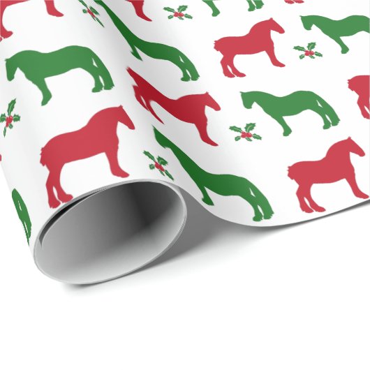 Suffolk Punch Holiday Geschenkpapier (Rolleneckpunkt)