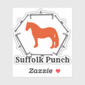 Suffolk Punch Sticker (Blatt)