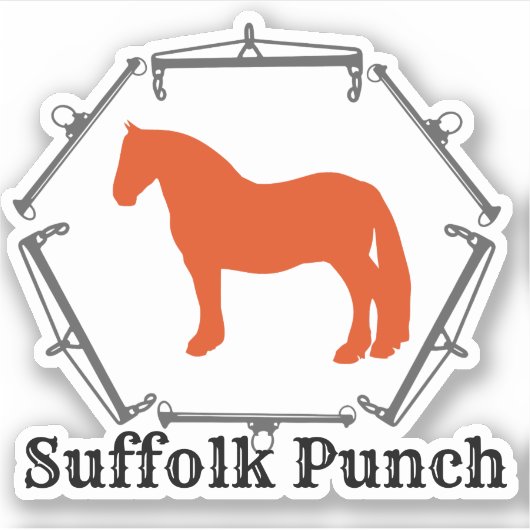 Suffolk Punch Sticker (Vorderseite)