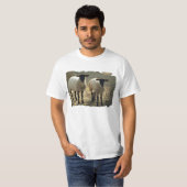 Suffolk-Schafehirtenweiden-oder Barnyard-Szene T-Shirt (Vorne ganz)