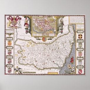 Suffolk und die Situation von Ipswich Poster