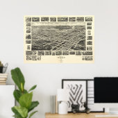 Suffolk Virginia 1907 Antique Panoramabalkarte Poster (Heimbüro)