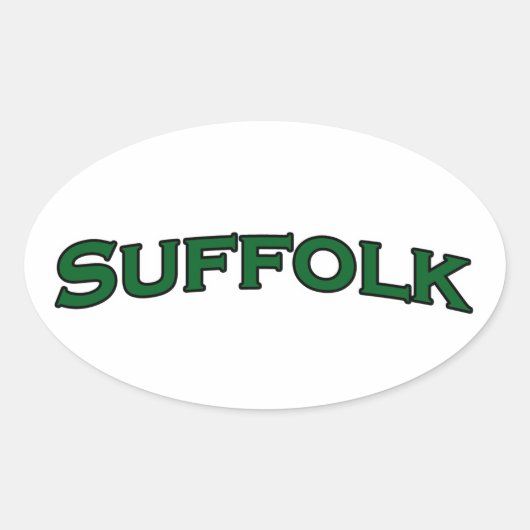 Suffolk Virginia-Logo für den Angebotstext Ovaler Aufkleber (Vorderseite)