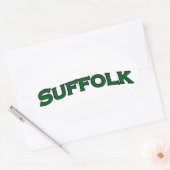 Suffolk Virginia-Logo für den Angebotstext Ovaler Aufkleber (Umschlag)