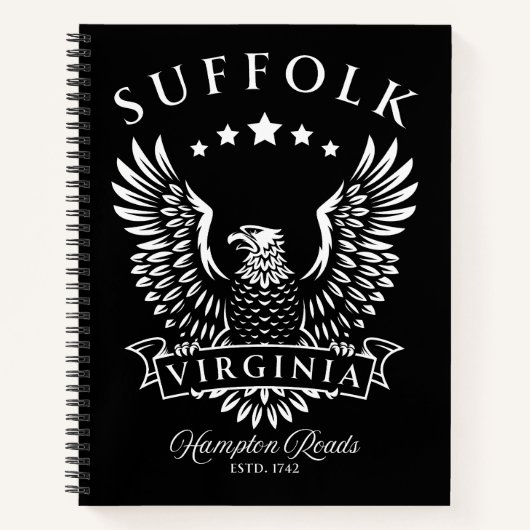 Suffolk Virginia Vintag Eagle Notizblock (Vorderseite)