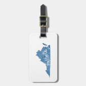 Suffolk Virginia Wood Grain Gepäckanhänger (Vorderseite vertikal)