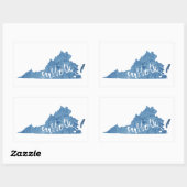 Suffolk Virginia Wood Grain Rechteckiger Aufkleber (Blatt)