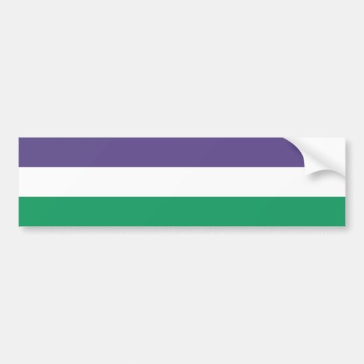 Suffragette Flag Autoaufkleber (Vorne)