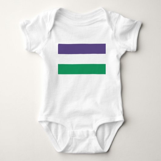 Suffragette Flag Baby Strampler (Vorderseite)