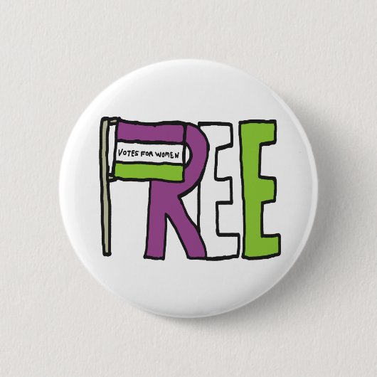 Suffragette Flag Button (Vorderseite)