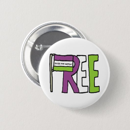 Suffragette Flag Button (Vorne & Hinten)
