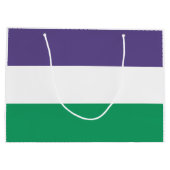 Suffragette Flag Große Geschenktüte (Rückseite)
