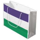 Suffragette Flag Große Geschenktüte (Vorderseite Schrägansicht)