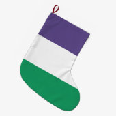 Suffragette Flag Großer Weihnachtsstrumpf (Vorderansicht (hängend))