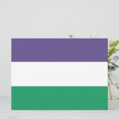 Suffragette Flag Karte (Stehend Vorderseite)