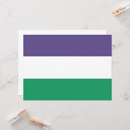 Suffragette Flag Karte (Vorderseite/Rückseite Beispiel)