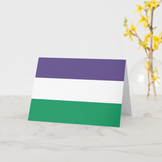 Suffragette Flag Karte (Gelbe Blume)