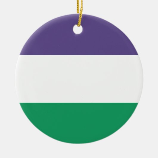 Suffragette Flag Keramik Ornament (Vorne)